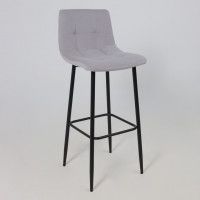 Стул барный РОЙ B Kiton 722 Smoke серый велюр/черный купить в Минске