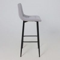 Стул барный РОЙ B Kiton 722 Smoke серый велюр/черный купить в Минске