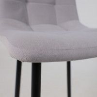 Стул барный РОЙ B Kiton 722 Smoke серый велюр/черный купить в Минске