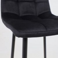 Стул барный РОЙ B Seven 035 черный велюр/черный купить в Минске