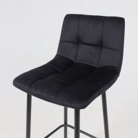 Стул барный РОЙ B Seven 035 черный велюр/черный купить в Минске