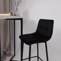 Стул барный РОЙ B Seven 035 черный велюр/черный купить в Минске