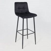 Стул барный РОЙ B Seven 035 черный велюр/черный купить в Минске