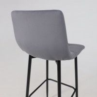 Стул барный РОЙ B Velutto 32 серый велюр/черный купить в Минске