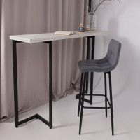 Стул барный РОЙ B Velutto 32 серый велюр/черный купить в Минске