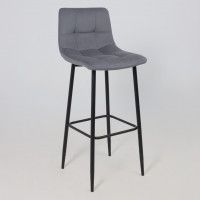 Стул барный РОЙ B Velutto 32 серый велюр/черный купить в Минске