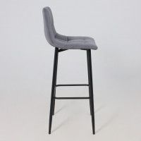 Стул барный РОЙ B Velutto 32 серый велюр/черный купить в Минске
