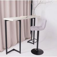 Стул барный РОЙ GB Kiton 722 Smoke серый велюр/черный купить в Минске