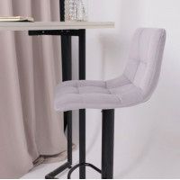 Стул барный РОЙ GB Kiton 722 Smoke серый велюр/черный купить в Минске