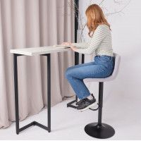 Стул барный РОЙ GB Kiton 722 Smoke серый велюр/черный купить в Минске