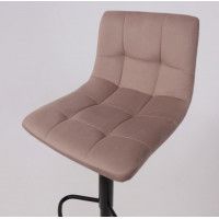 Стул барный РОЙ GB Velutto 22 серо-бежевый велюр/черный купить в Минске