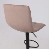 Стул барный РОЙ GB Velutto 22 серо-бежевый велюр/черный купить в Минске