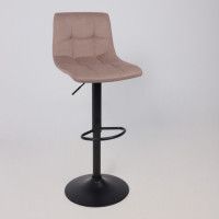 Стул барный РОЙ GB Velutto 22 серо-бежевый велюр/черный купить в Минске