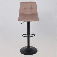 Стул барный РОЙ GB Velutto 22 серо-бежевый велюр/черный купить в Минске