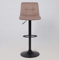 Стул барный РОЙ GB Velutto 22 серо-бежевый велюр/черный купить в Минске
