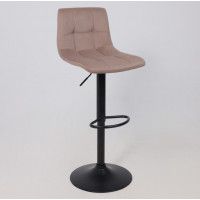 Стул барный РОЙ GB Velutto 22 серо-бежевый велюр/черный купить в Минске