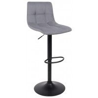Стул барный РОЙ GB Velutto 32 серый велюр/черный
