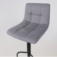 Стул барный РОЙ GB Velutto 32 серый велюр/черный купить в Минске