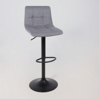 Стул барный РОЙ GB Velutto 32 серый велюр/черный купить в Минске