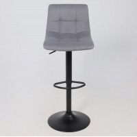 Стул барный РОЙ GB Velutto 32 серый велюр/черный купить в Минске