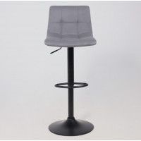 Стул барный РОЙ GB Velutto 32 серый велюр/черный купить в Минске