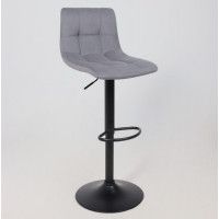 Стул барный РОЙ GB Velutto 32 серый велюр/черный купить в Минске