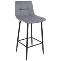 Стул полубарный РОЙ РВ Velutto 32 серый велюр/черный Стул полубарный РОЙ РВ Velutto 32 серый велюр/черный