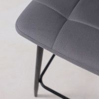 Стул полубарный РОЙ РВ Velutto 32 серый велюр/черный купить в Минске
