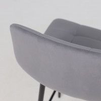 Стул полубарный РОЙ РВ Velutto 32 серый велюр/черный купить в Минске