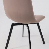 Стул РОЙ U-R velutto 22 серо-бежевый велюр/черный купить в Минске