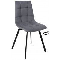 Стул РОЙ U-R velutto 32 серый велюр/черный