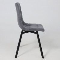 Стул РОЙ U-R velutto 32 серый велюр/черный купить в Минске