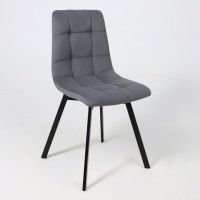 Стул РОЙ U-R velutto 32 серый велюр/черный купить в Минске