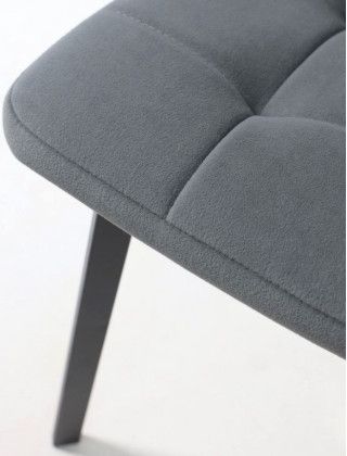 Стул РОЙ Kiton 711 серый/черный велюр купить в Минске