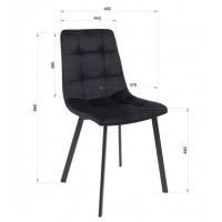 Стул РОЙ Seven 035 черный велюр/черный купить в Минске