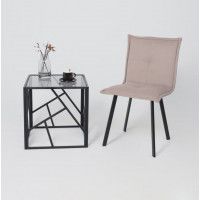 Стул РУБИК U Velutto 08 серо-бежевый велюр/черный купить в Минске