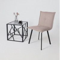 Стул РУБИК U Velutto 08 серо-бежевый велюр/черный купить в Минске