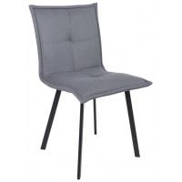 Стул РУБИК U Velutto 32 серый велюр/черный