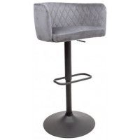 Стул барный AksHome SABA (Саба) темно-серый велюр HCJ-40/черный