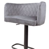 Стул барный AksHome SABA (Саба) темно-серый велюр HCJ-40/черный купить в Минске Стул барный AksHome SABA (Саба) темно-серый велюр HCJ-40/черный купить в Минске