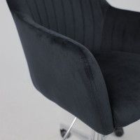 Стул AksHome SARK (Сарк) черный велюр HCJ-50/хром купить в Минске