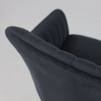 Стул AksHome SARK (Сарк) черный велюр HCJ-50/хром купить в Минске