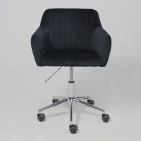 Стул AksHome SARK (Сарк) черный велюр HCJ-50/хром купить в Минске