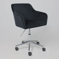 Стул AksHome SARK (Сарк) черный велюр HCJ-50/хром купить в Минске