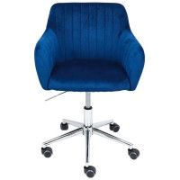 Стул AksHome SARK (Сарк) синий велюр/хром купить в Минске