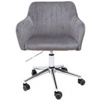 Стул AksHome SARK (Сарк) серый велюр/хром купить в Минске