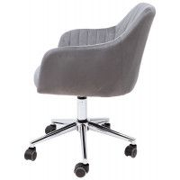 Стул AksHome SARK (Сарк) серый велюр/хром купить в Минске