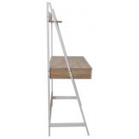 Стол письменный AksHome SHAPE светлый дуб/белый металл купить в Минске Стол письменный AksHome SHAPE светлый дуб/белый металл купить в Минске