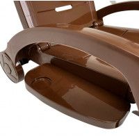 Шезлонг складной на колесах шоколадный купить в Минске