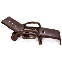 Шезлонг складной на колесах шоколадный купить в Минске